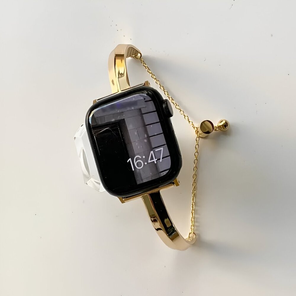 Apple Watch Band Adjustable Slim Stylish Strap Silver Stainless Bracelet Gold